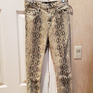 ZARA  Reptile Print  Jeans  - Sz 6